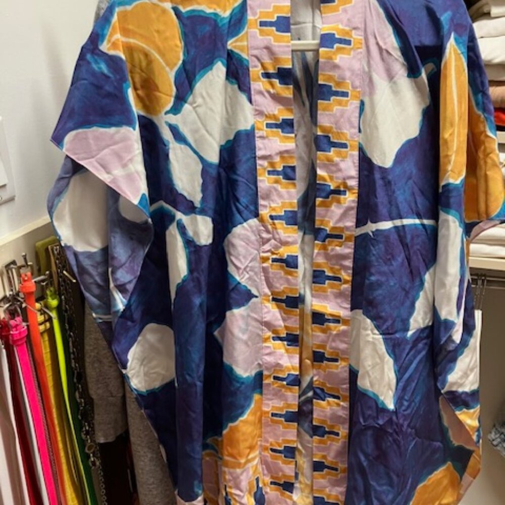 Anthropologie silk cape/ poncho/ ruana /wrap